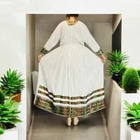 Wello Habesha Kemis | Handmade Ethiopian Cotton Dress | Multi-Color Traditional Women's Dress