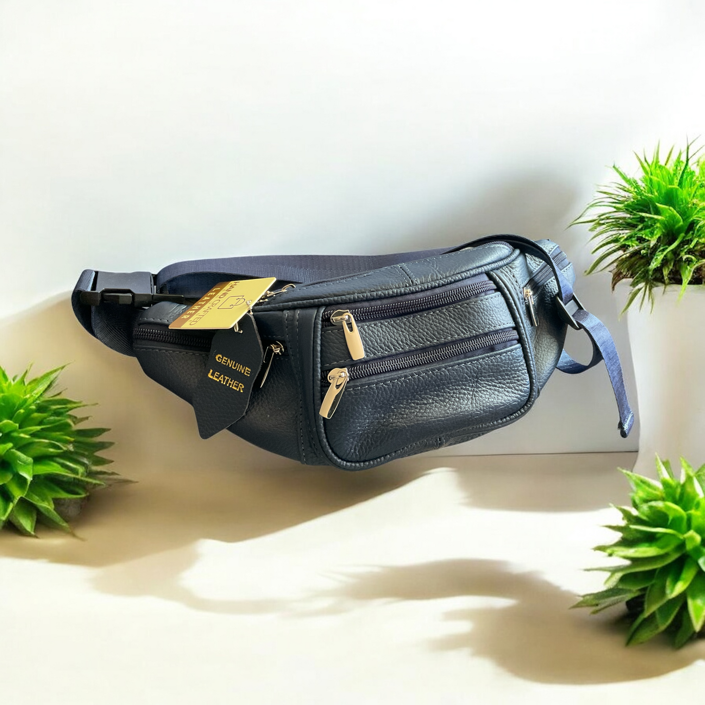 Multifunction Genuine Leather  Bag Travel Pouch for Men and Women