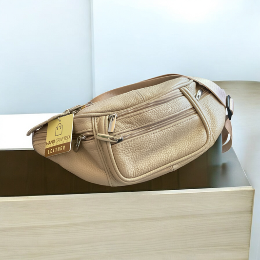 Multifunction Genuine Leather Hip Travel Pouch for Men and Women