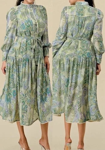 Women's Long Sleeve Maxi Dress | Elegant Floor Length Dress | New with Tags
