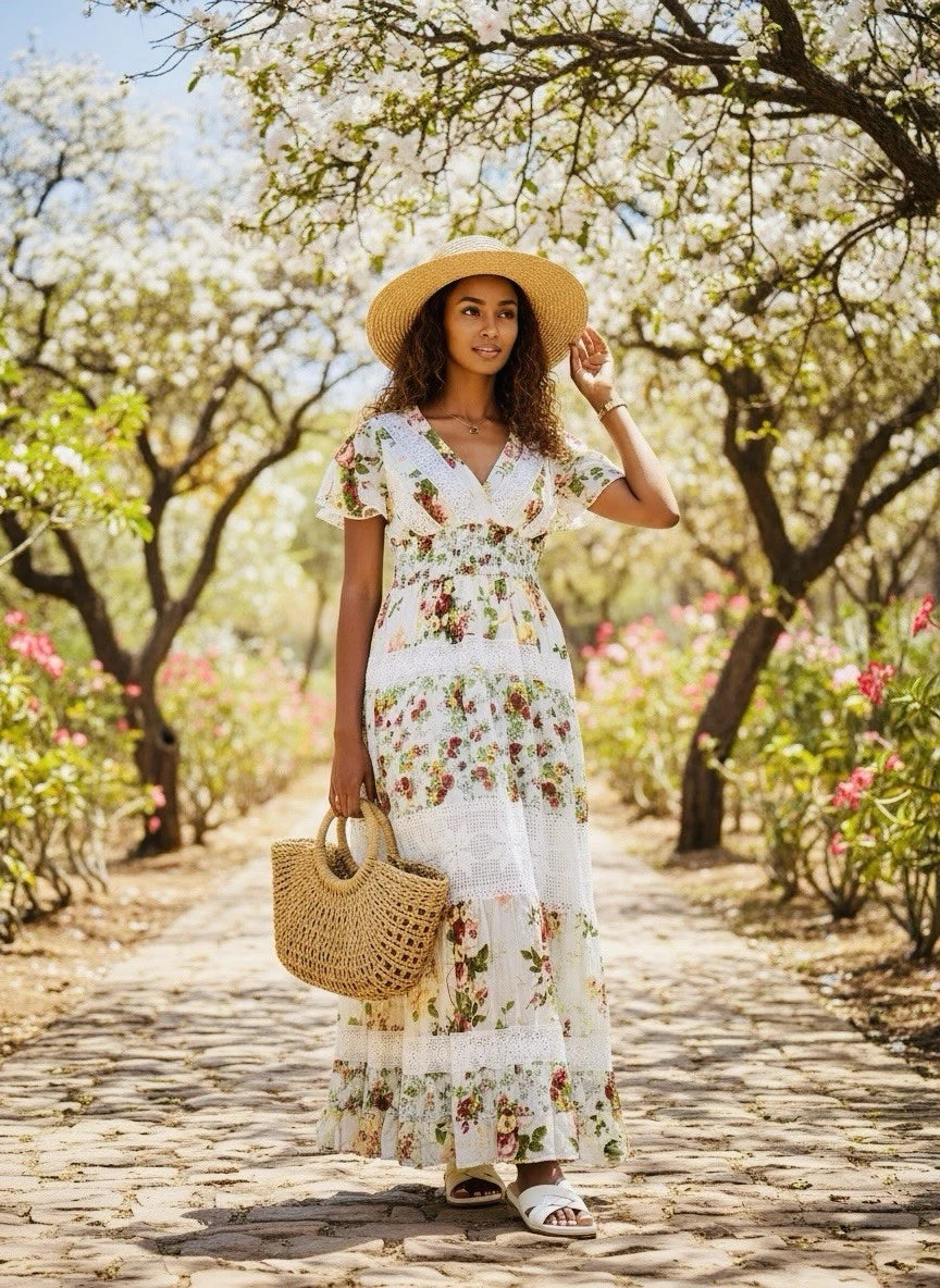 cotton dress Floral Dress made in indian