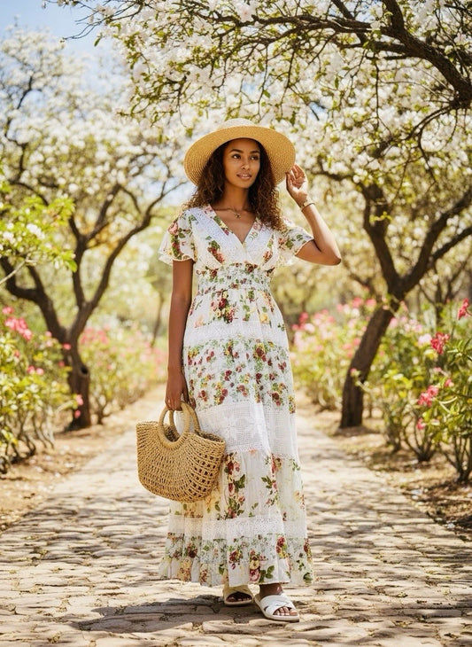 cotton dress Floral Dress made in indian