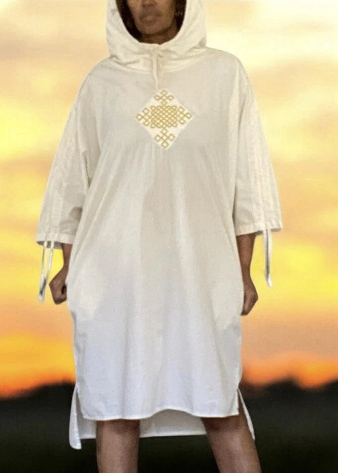 ITALIAN COTTON DRESS SHIRT WITH ETHIOPIAN CROSS DESIGN