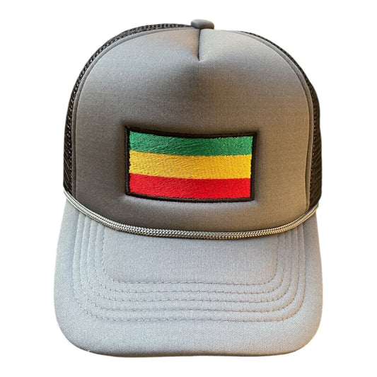 Ethiopian Flag Baseball Cap Gray and black
