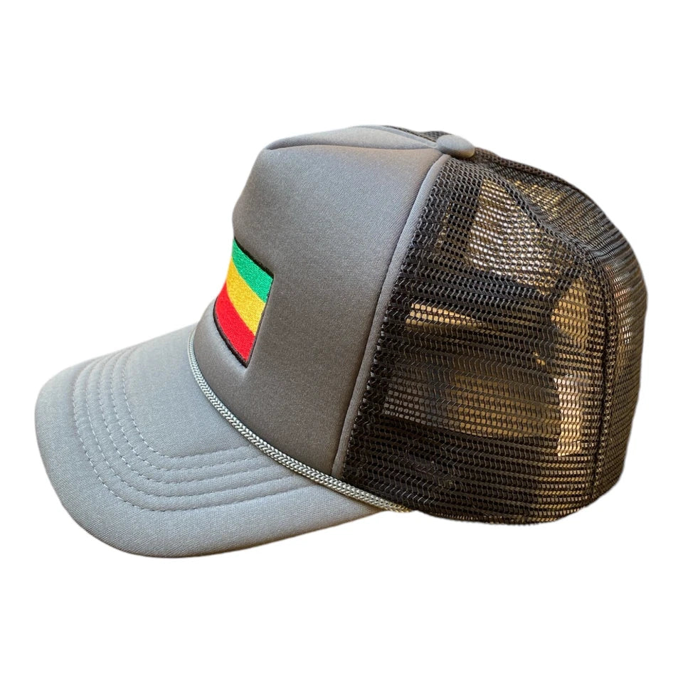 Ethiopian Flag Baseball Cap Gray and black