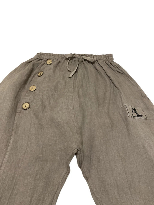 Women's Italian Linen Relaxed Fit Pants – Natural Beige