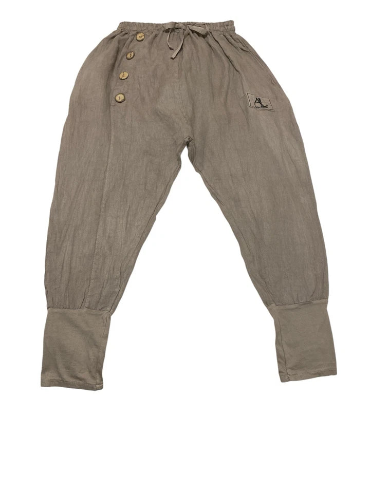 Women's Italian Linen Relaxed Fit Pants – Natural Beige