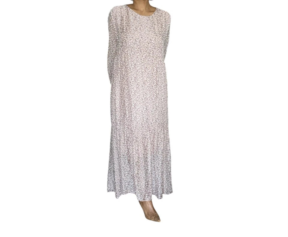 Women's Made in Italy Long Sleeve Maxi Dress – Blush Pink