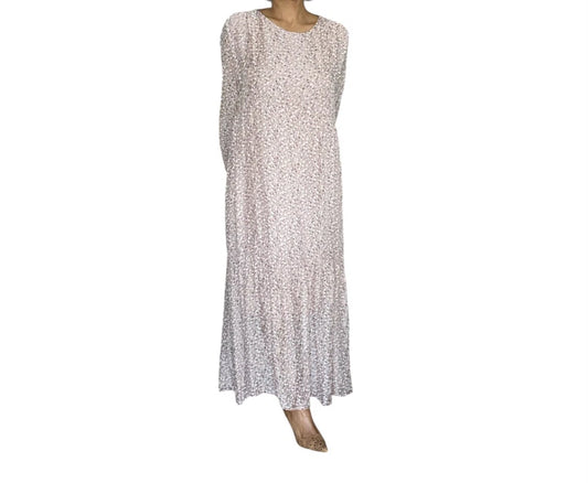 Women's Made in Italy Long Sleeve Maxi Dress – Blush Pink