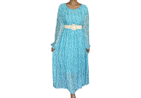Made in Italy Flowing Maxi Dress – Sky Blue