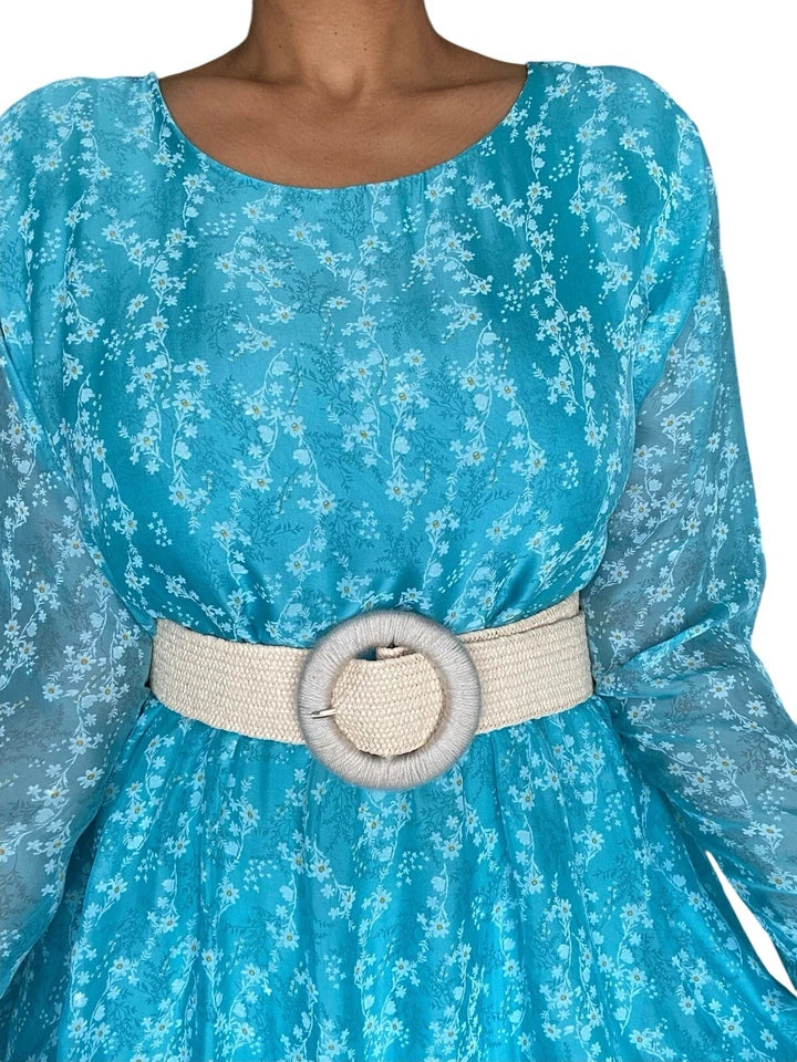 Made in Italy Flowing Maxi Dress – Sky Blue
